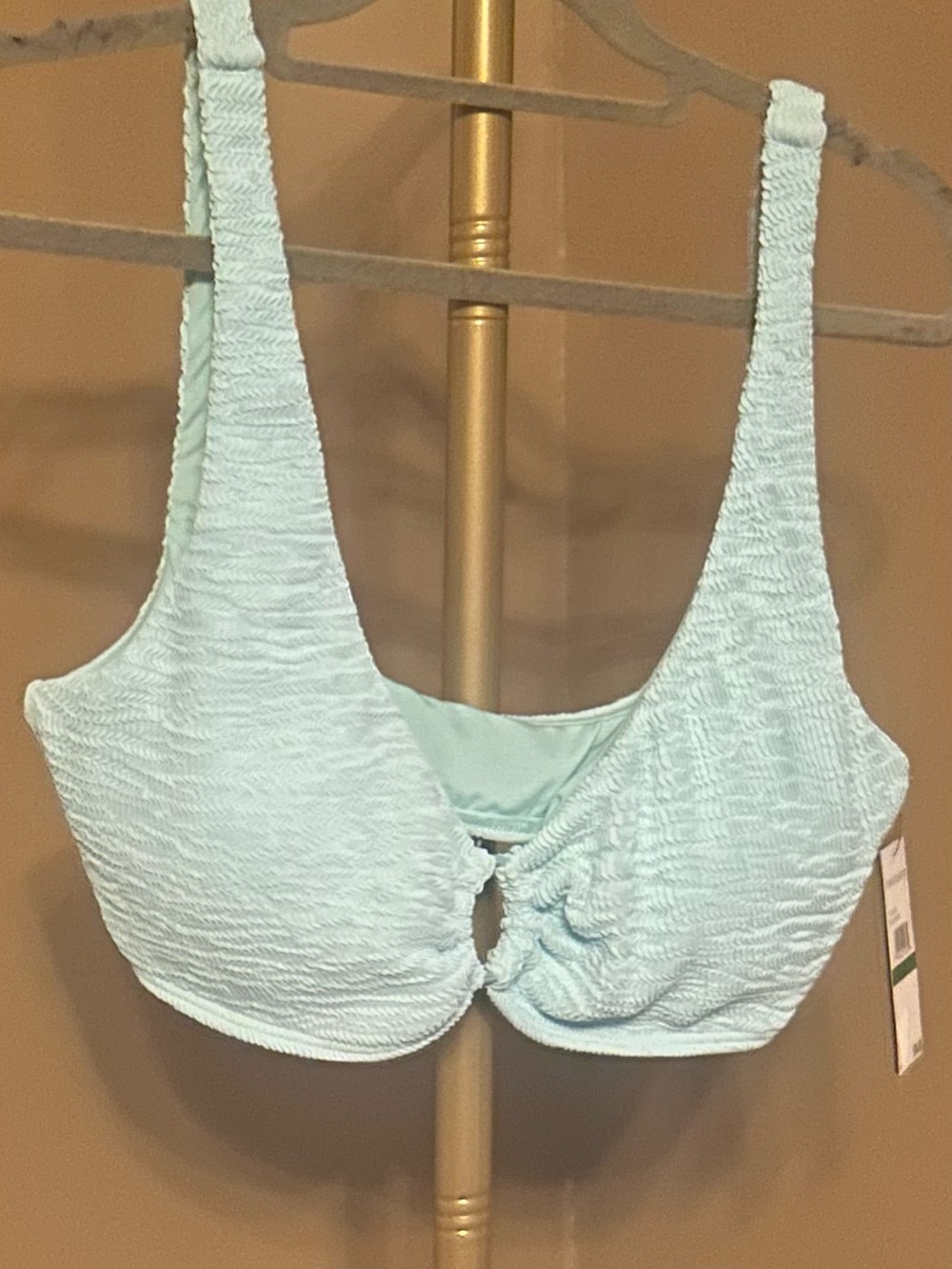 Vince Camuto Textured Scoop swim top